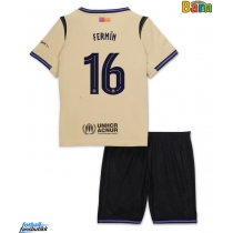 Barcelona Fermin Lopez #16 Bortedraktsett Barn 2025-26 Kortermet (+ Korte bukser)